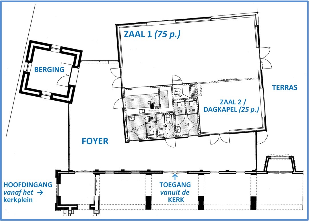 Plattegrond ontmoetingsruimte